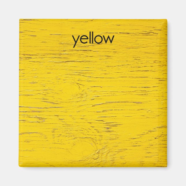 Íman Magneta do refrigerador amarelo (Frente)