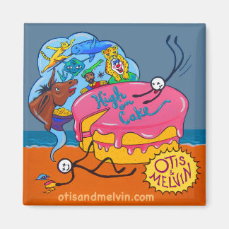 Íman Magneta do refrigerador - Otis & Melvin, High on C