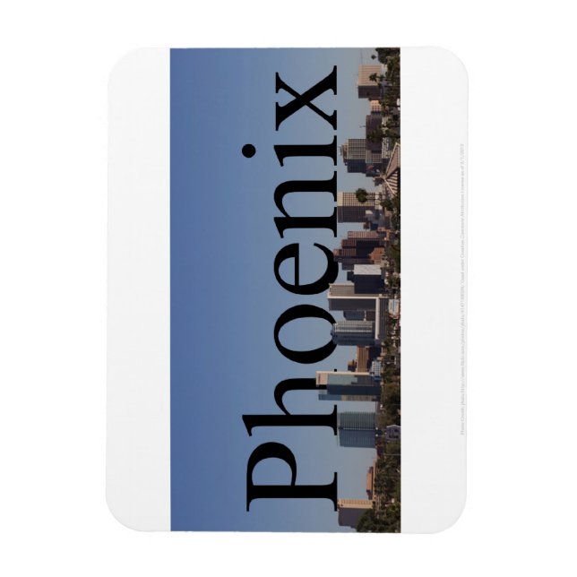 Íman Magneta do Skyline da Arizona Phoenix com Phoenix  (Vertical)