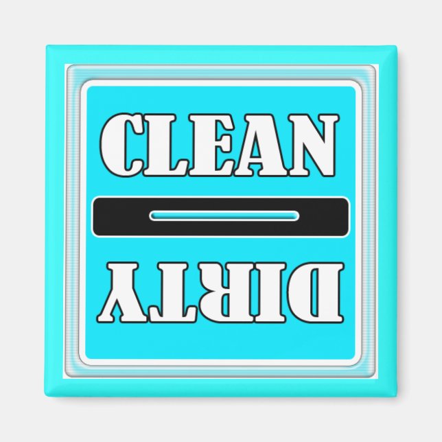Íman Magneta do Washer do Dish Sujo Limpo (Frente)