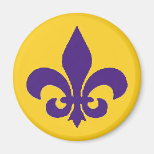 Íman Magneta Dourada da Louisiana Fleur de Lis