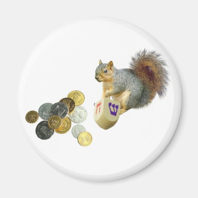 Íman Magneta Dreidel Squirrel (Frente)