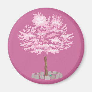 Íman Magneta Elegante de Flor de Cereja