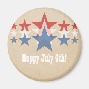 Íman Magneta em cascata vermelha, branca e azul