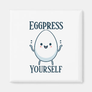 Íman Magneta Engraçada "Eggpress Yourself"