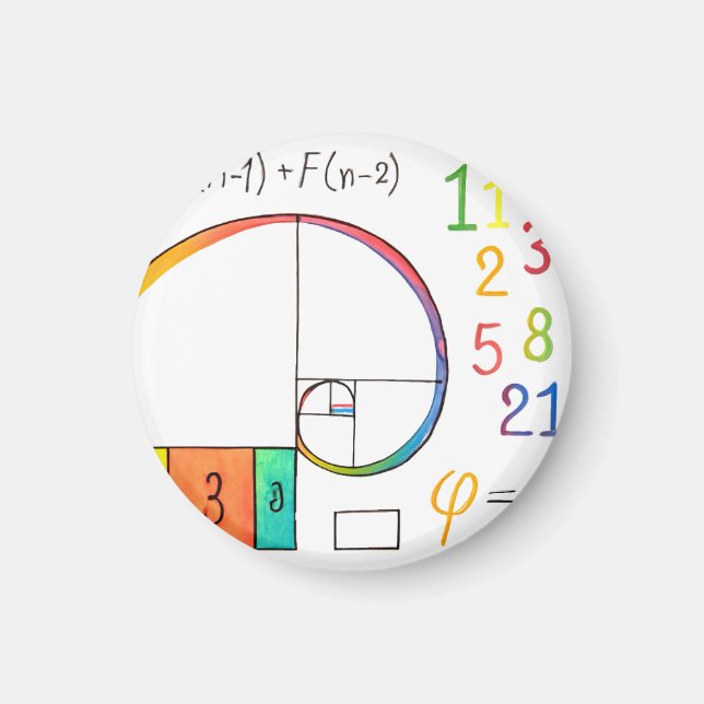 Íman Magneta Espiral Fibonacci (Frente)