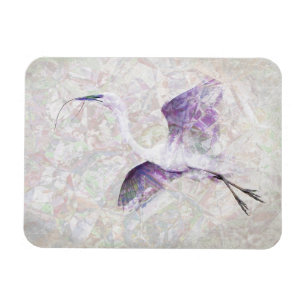 Íman Magneta flexível de arte digital Egret do excelent