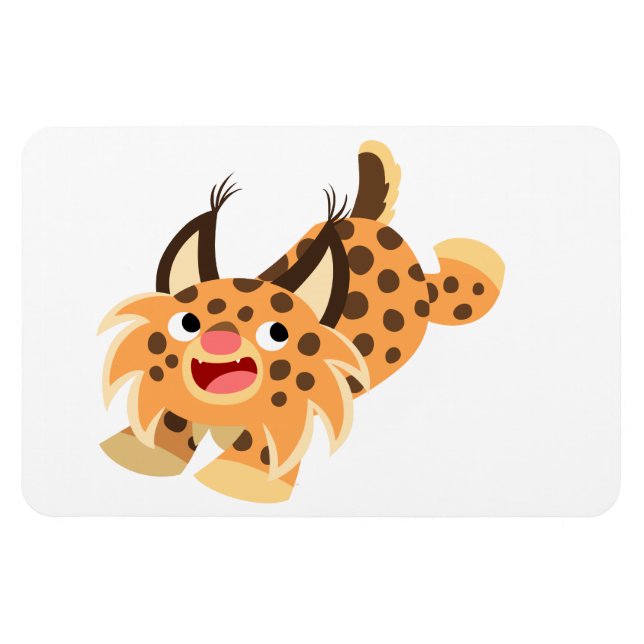 Íman Magneta flexível de Bobcat, um cartoon cambial bon (Horizontal)