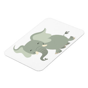Íman Magneta flexível de elefante de Feliz branca