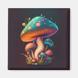 Íman Magneta flexível de fotos da Amanita Azul Trippy