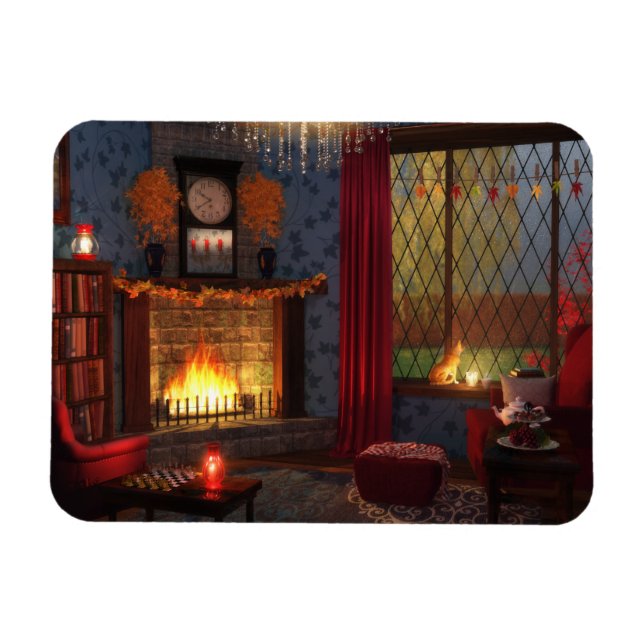 Íman Magneta flexível de tranquilidade de outono (Horizontal)