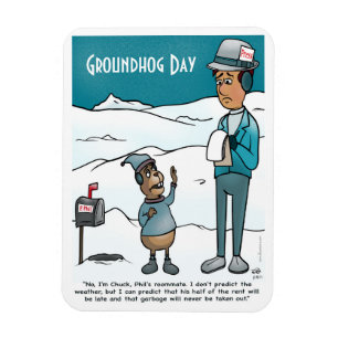 Íman Magneta flexível do dia do Groundhog