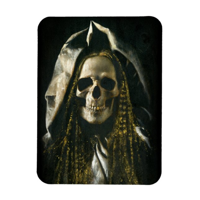 Íman Magneta flexível do fantasma do esqueleto gótico (Vertical)