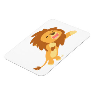 Íman Magneta flexível do leão de desenho alegre e bonit