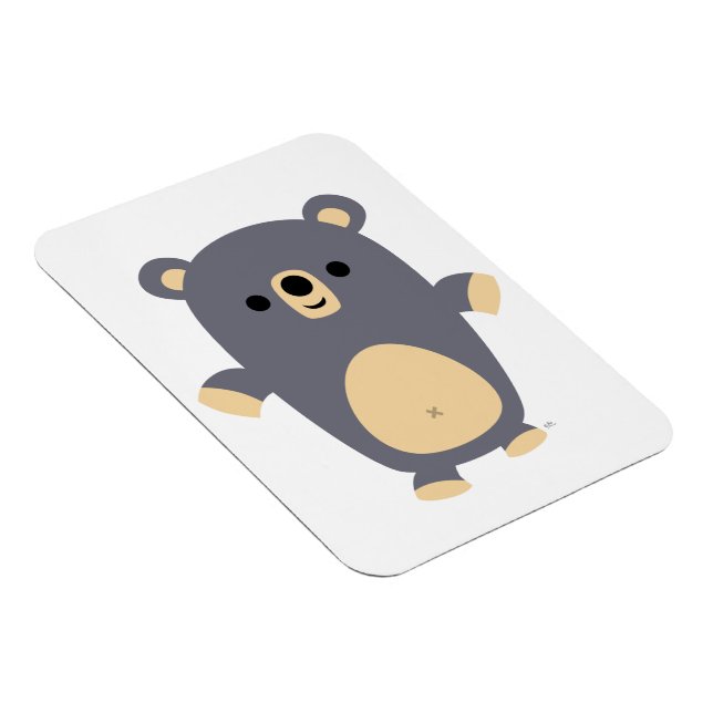 Íman Magneta flexível do Urso de Cartoon Azul Grande e  (Lado Direito)