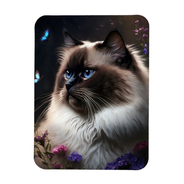 Íman Magneta Flexível para Gato de Birman (Vertical)