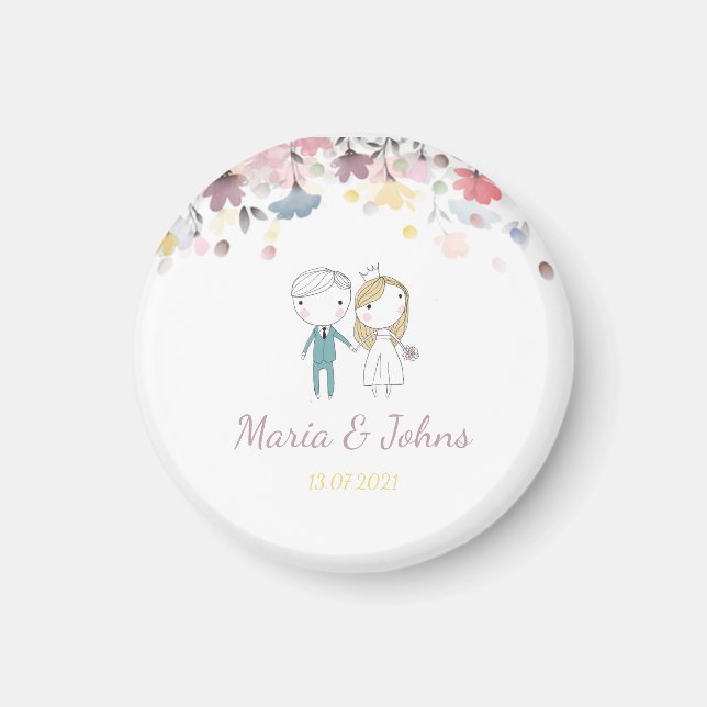 Íman Magneta Floral Colorida Primavera (Frente)