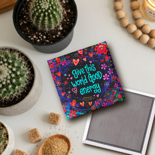 Íman Magneta Floral de Inspirivência de Boa Energia