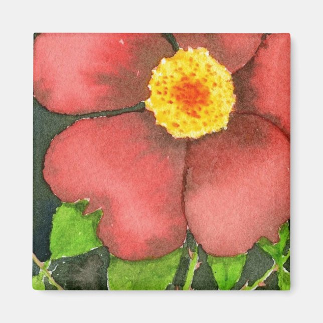 Íman Magneta Floral "Rosa Selvagem" (Frente)