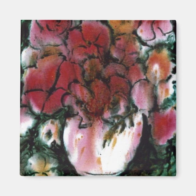 Íman Magneta Floral "Rosa Vase" (Frente)