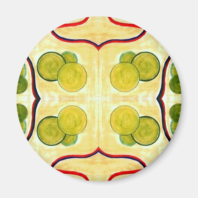 Íman Magneta Flutuante de Creme Verde (Frente)