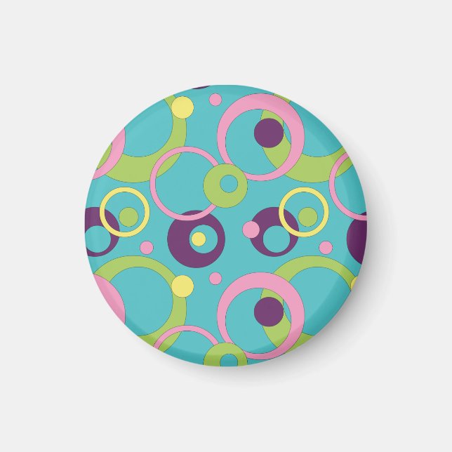 Íman Magneta Funky Blue Circles (Frente)