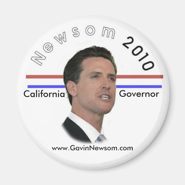 Íman Magneta Gavin Newsom 2010 (Frente)