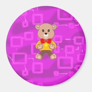Íman Magneta Geométrica Cor-de-rosa-rosa do Urso Estáve