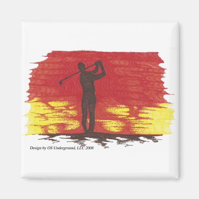 Íman Magneta Golfer Silhouette (Frente)
