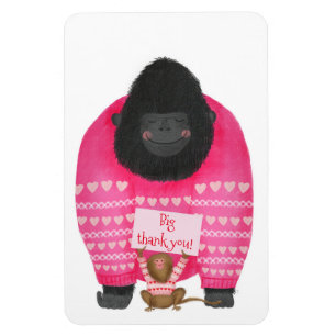 Íman Magneta Gorilla & pygmy 'grande obrigado você'