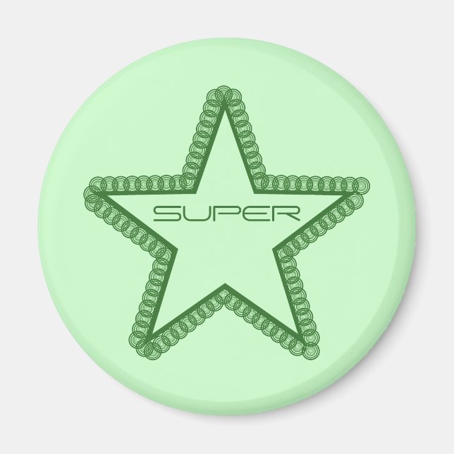 Íman Magneta Grunge Superstar, verde florestal (Frente)