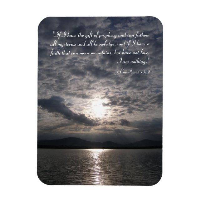 Íman Magneta Inspiracional - 1 Corintianos 13; 2 (Vertical)