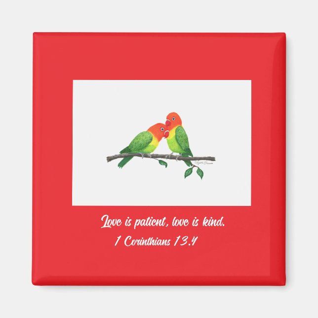 Íman Magneta Inspiracional Lovebird (Frente)