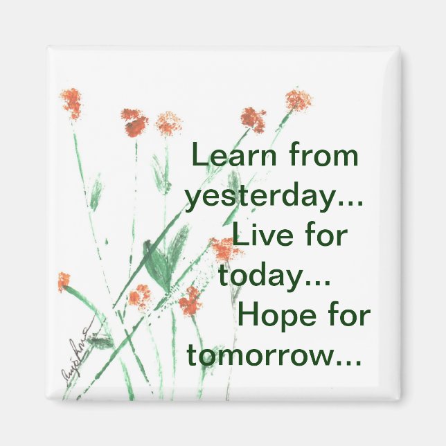 Íman Magneta Inspiracional Quadrada (Frente)