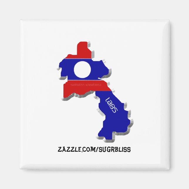 Íman Magneta Laos Quadrada (Frente)