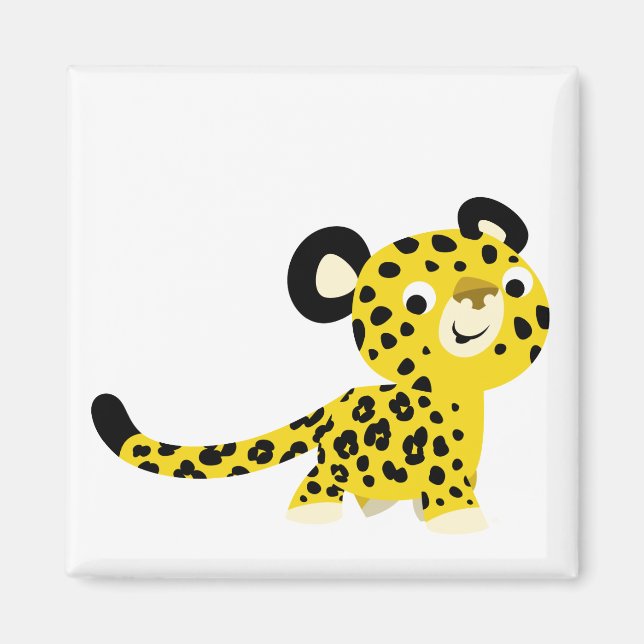 Íman Magneta Leopardo Amiga para Cartoons (Frente)