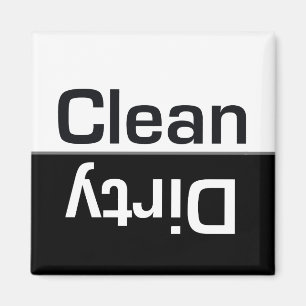 Íman Magneta limpa de lava-louça preta e branca