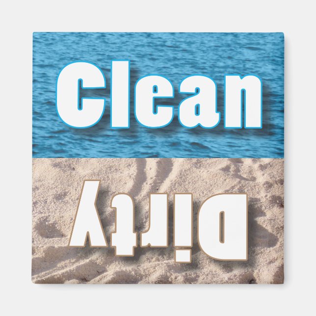 Íman Magneta limpa ou suja (Frente)