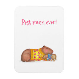 Íman Magneta "melhor mãe do mundo" de capybara