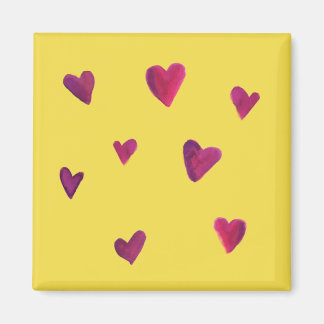 Íman Magneta Melodia de Coração de Aquarela