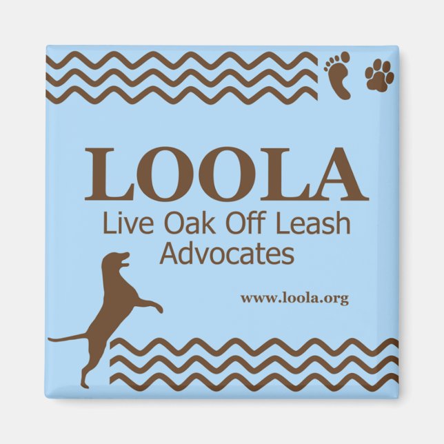 Íman Magneta metálica LOOLAorg quadrada (Frente)