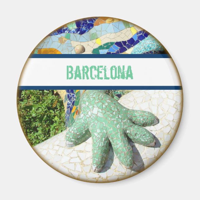 Íman Magneta Mosaico de Barcelona (Frente)
