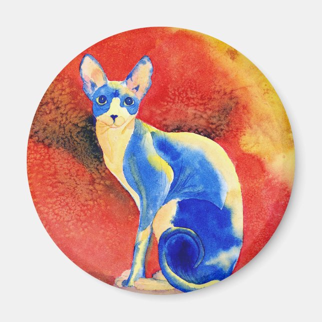 Íman Magneta nº 1 do Gato Sphynx (Frente)