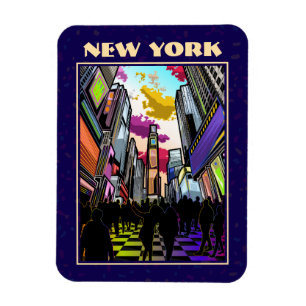 Íman Magneta New York Neon Times Square - Luz da cidade