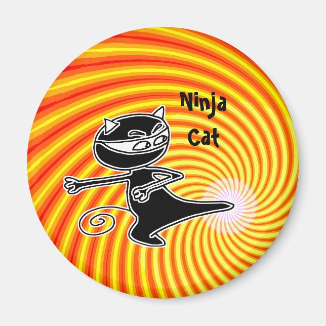 Íman Magneta Ninja Cat Firechut (Frente)