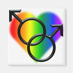 Íman Magneta orgulho gay Imã de geladeira Men's Rainbow