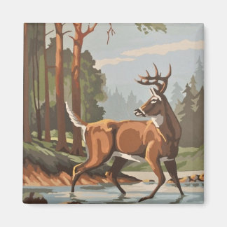 Íman Magneta PBN Cêntica da Floresta de Veados Vintage