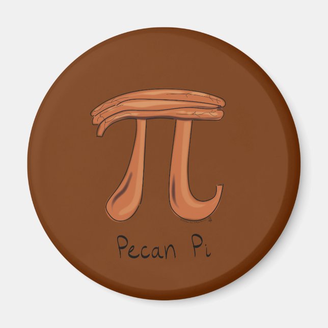 Íman Magneta Pecan Pi Cute Math Pi Day (Frente)