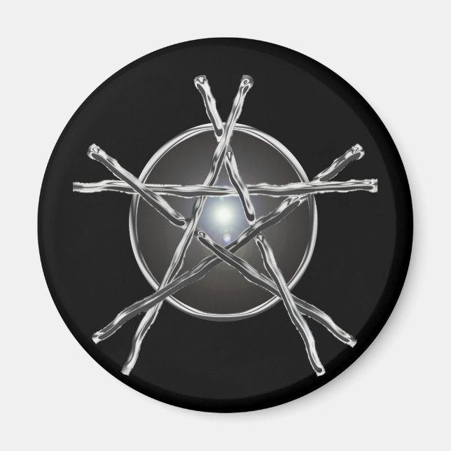 Íman Magneta Pentagrama do Silver Sticks (Frente)