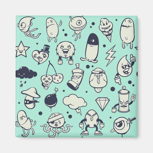 Íman Magneta Personagem de desenho animado (Frente)